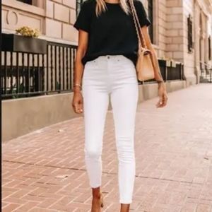 Madewell HighRise Skinny Jeans in White Size 26